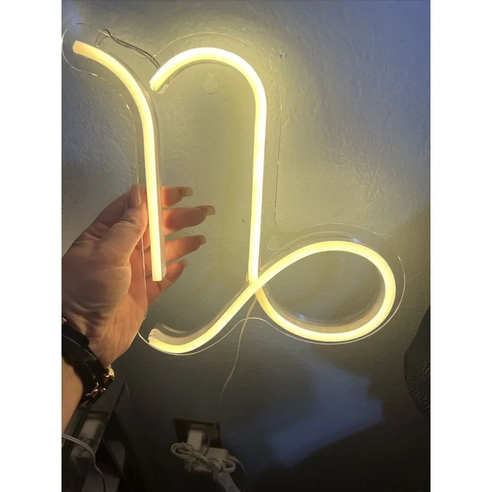 Capricorn Zodiac Sign Wall Art Neon Rope Light‎ Astrology Glow